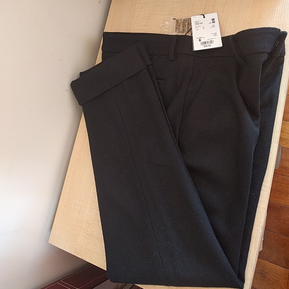 Classic Black Wool Skinny Pants